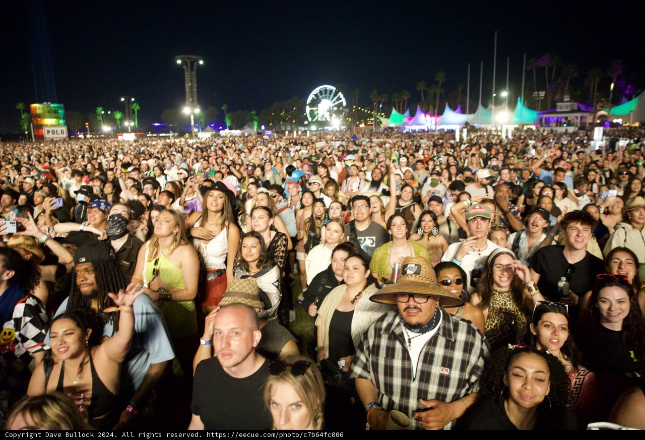 Electric Atmosphere Under the Night Sky: Coachella 2024
