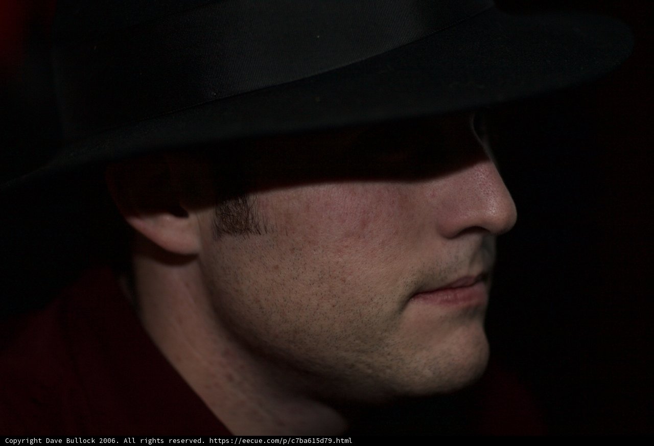 Mysterious Man in Black Hat