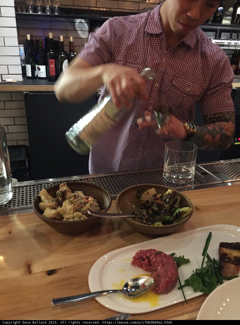 Pouring Seasoning on Plate