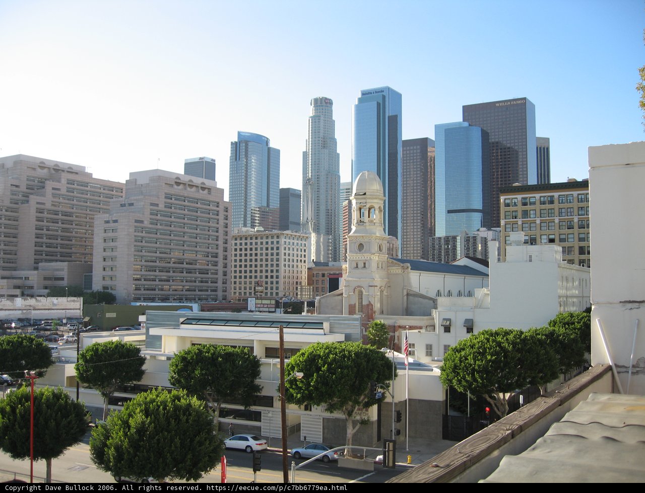 Skyline of a bustling metropolis