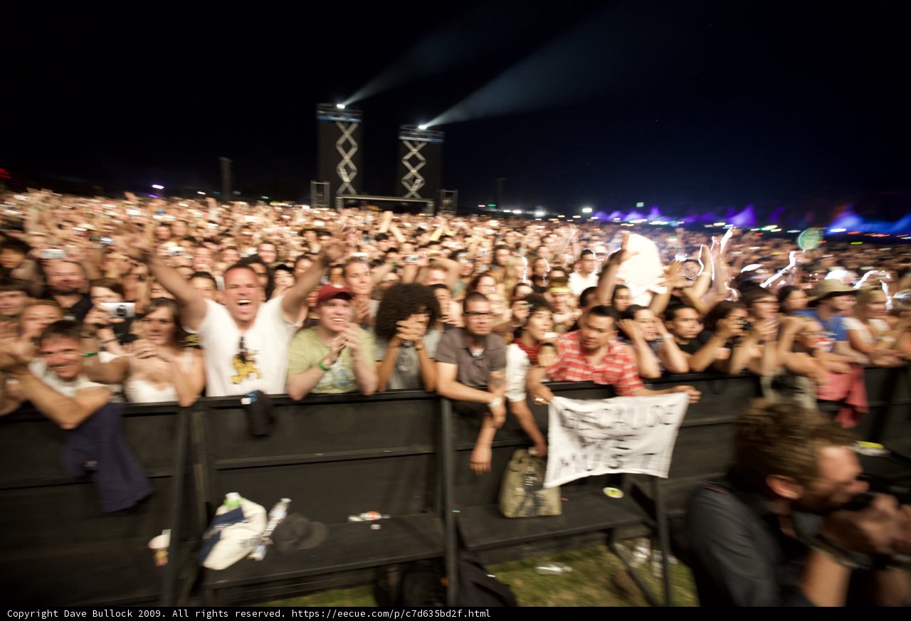 Banner-Waving Fan at Coachella