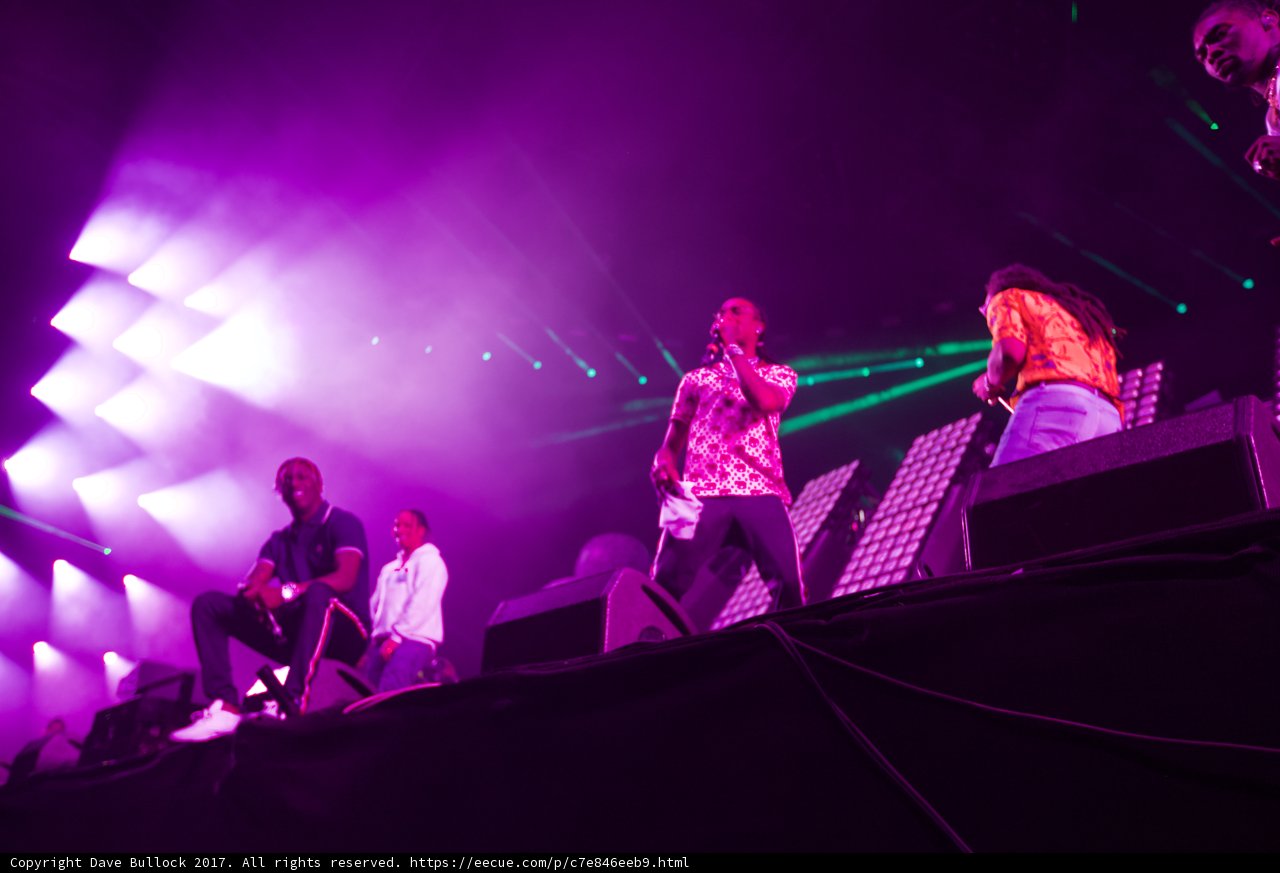 Rocking the Stage with Purple Lights