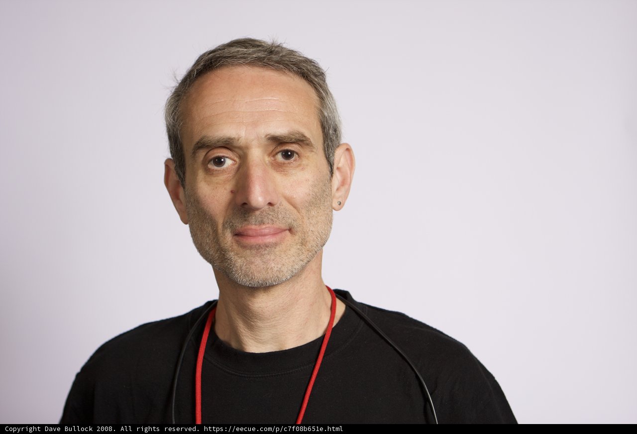 A Happy Man in Black and Red