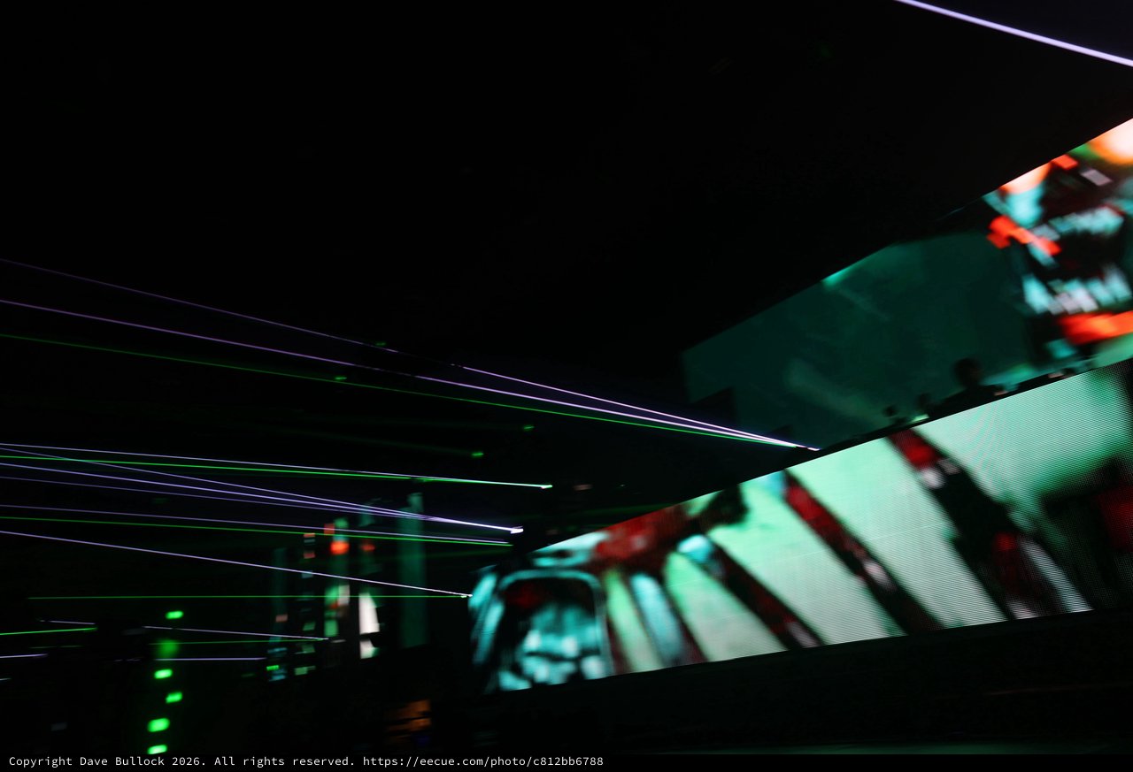 Laser Beams Slice Through Wobbleland Festival Darkness
