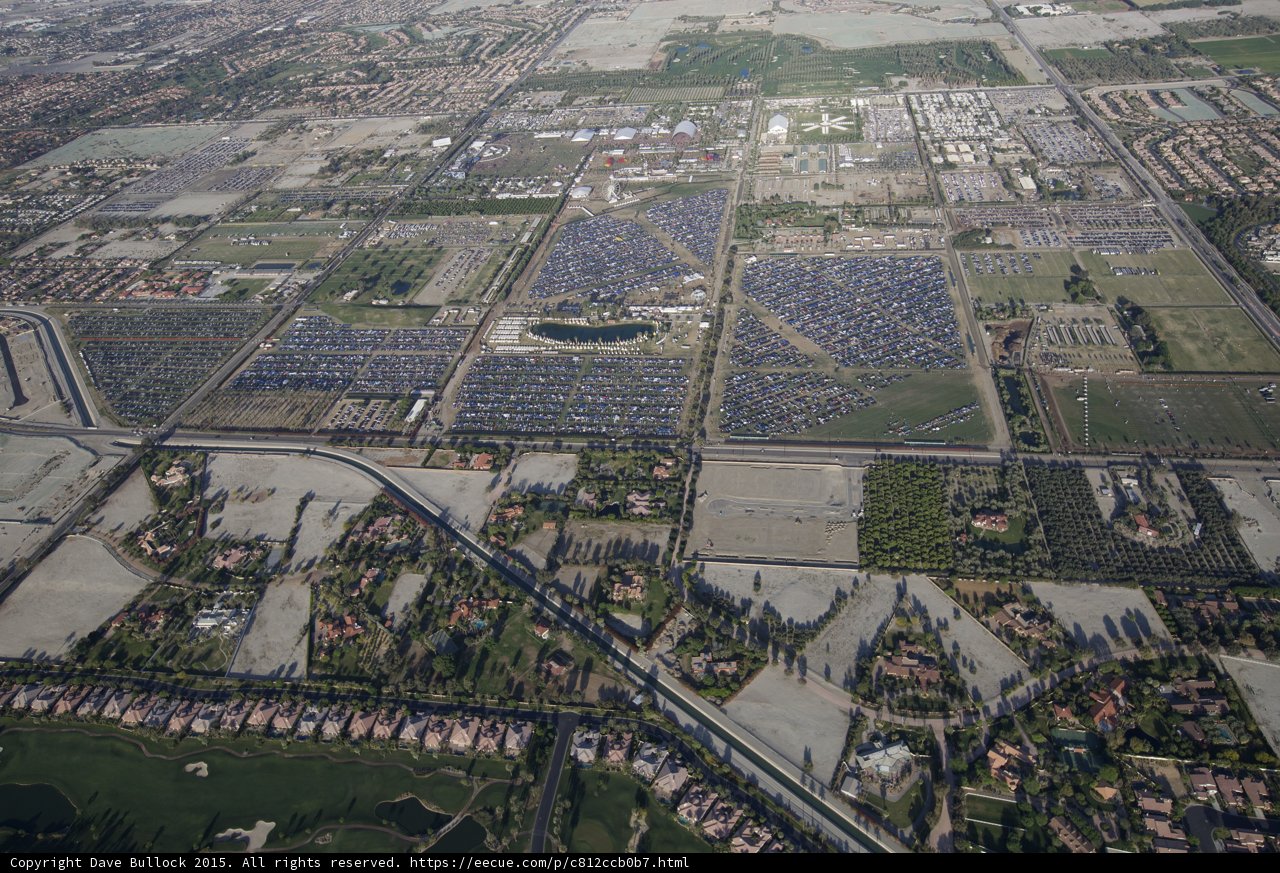 Aerial View of Coachella Valley Grass Field