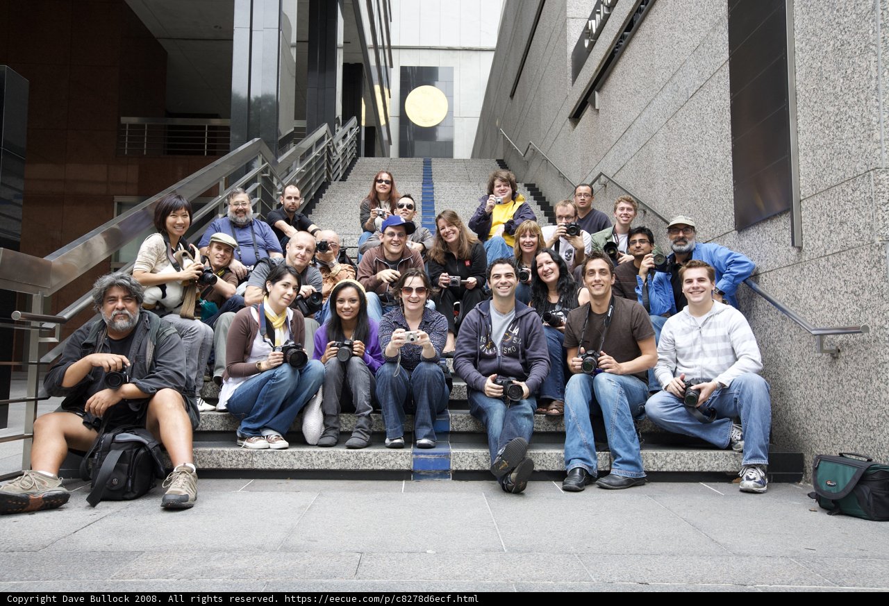 Group of People Enjoying Downtown