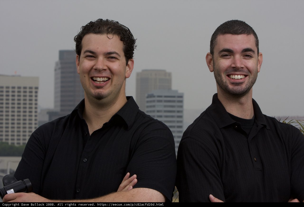 Smiling Black Shirted Duo