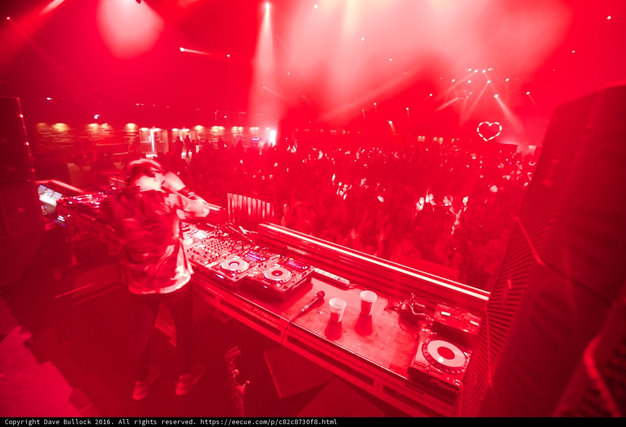 Red Hot DJ in Urban Nightclub