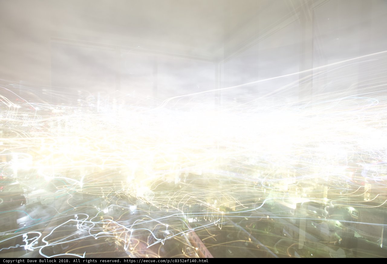 Blurred Lighting Flares Create Artistic Patterns in Los Angeles Room