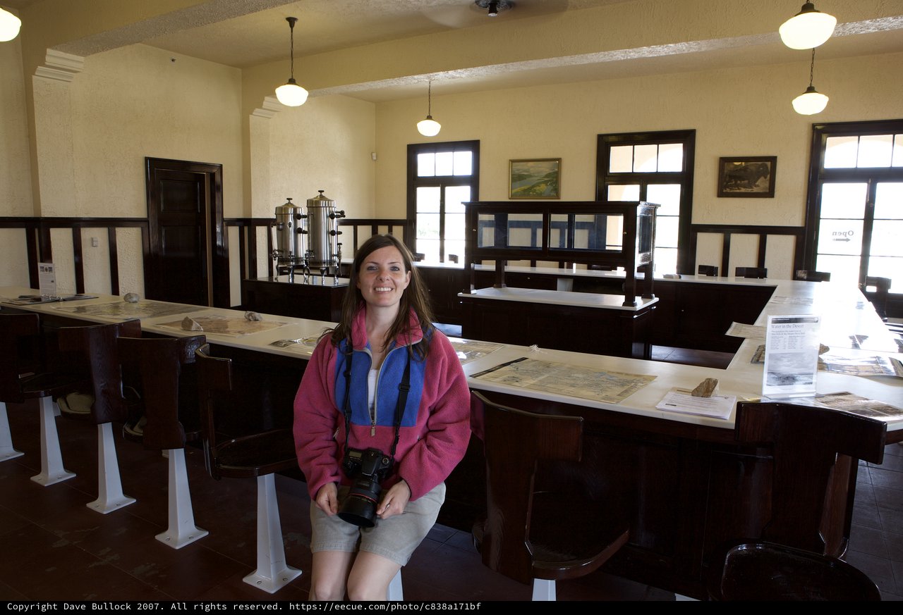 Smiling Photographer at Historic Desert Visitor Center