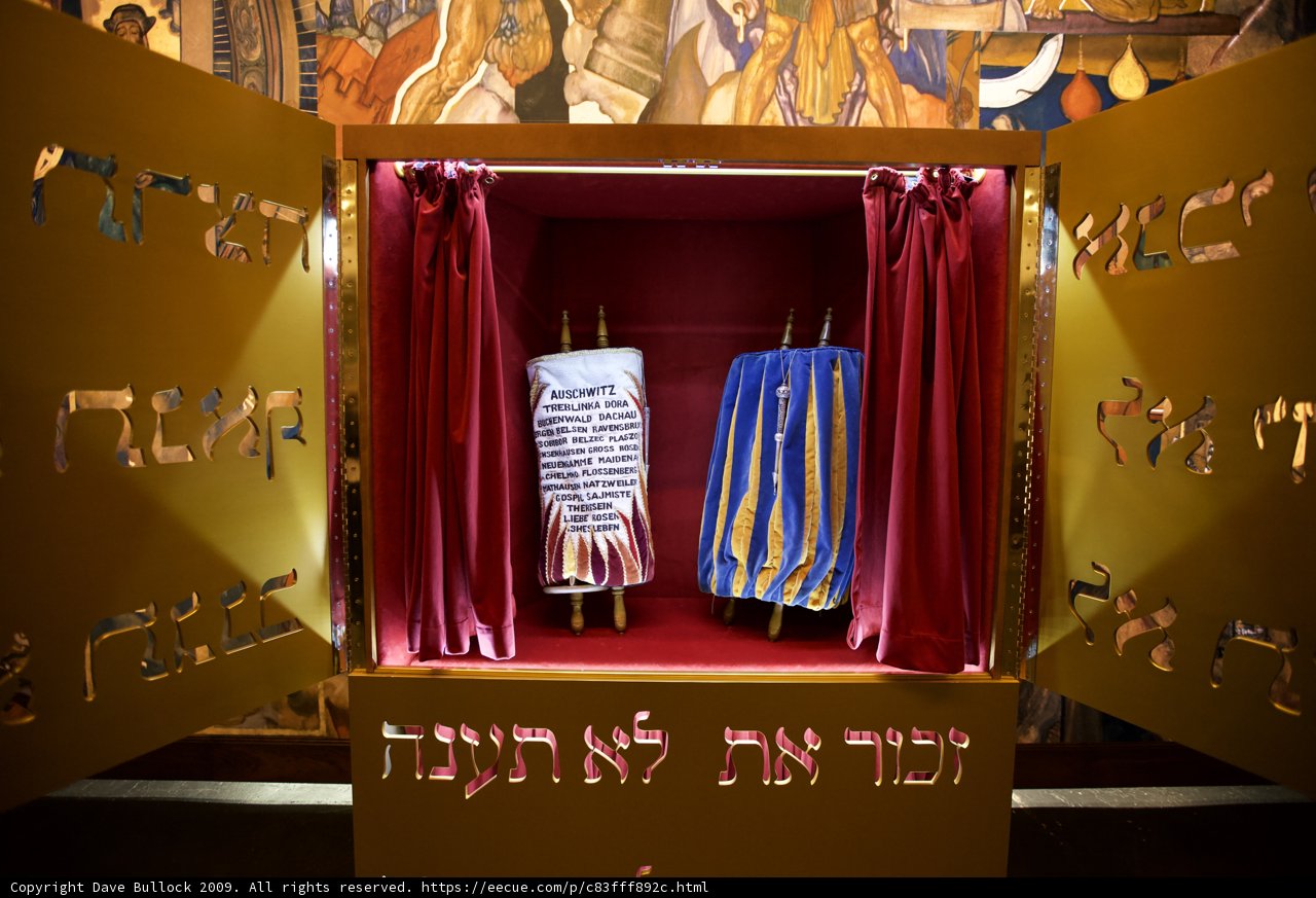 Hebrew Prayer Shawls in Display
