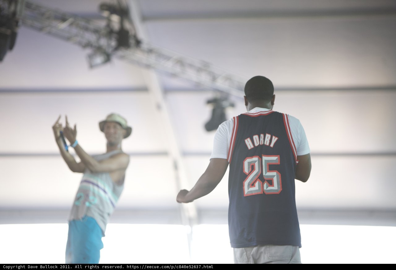 Two basketball players take the Coachella stage