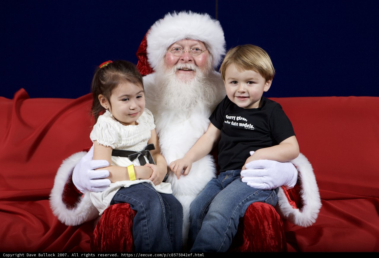 Santa Claus Spreads Joy Among Children