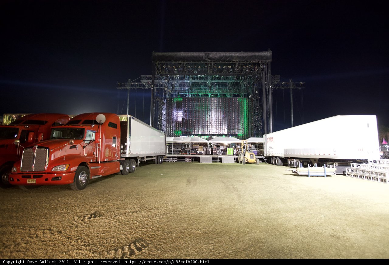 Trucks and a Stage