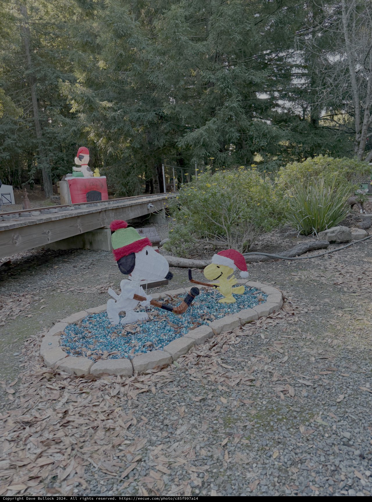 Whimsical Holiday Display with Peanuts Characters