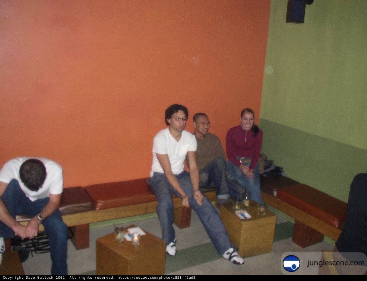 Bench seating in a waiting room