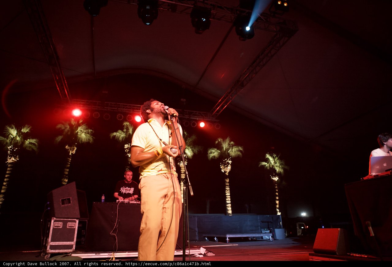 Live Performance by a Male Singer at 2007 Coachella Festival