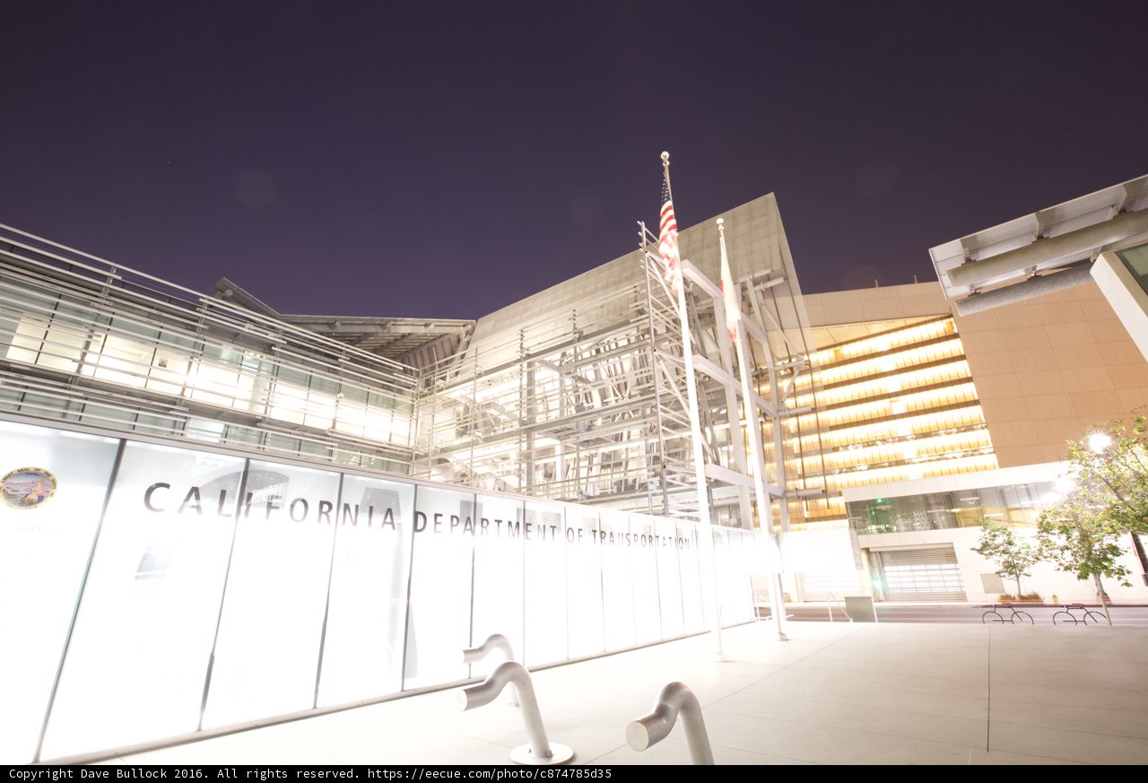 Illuminated Campus at Night
