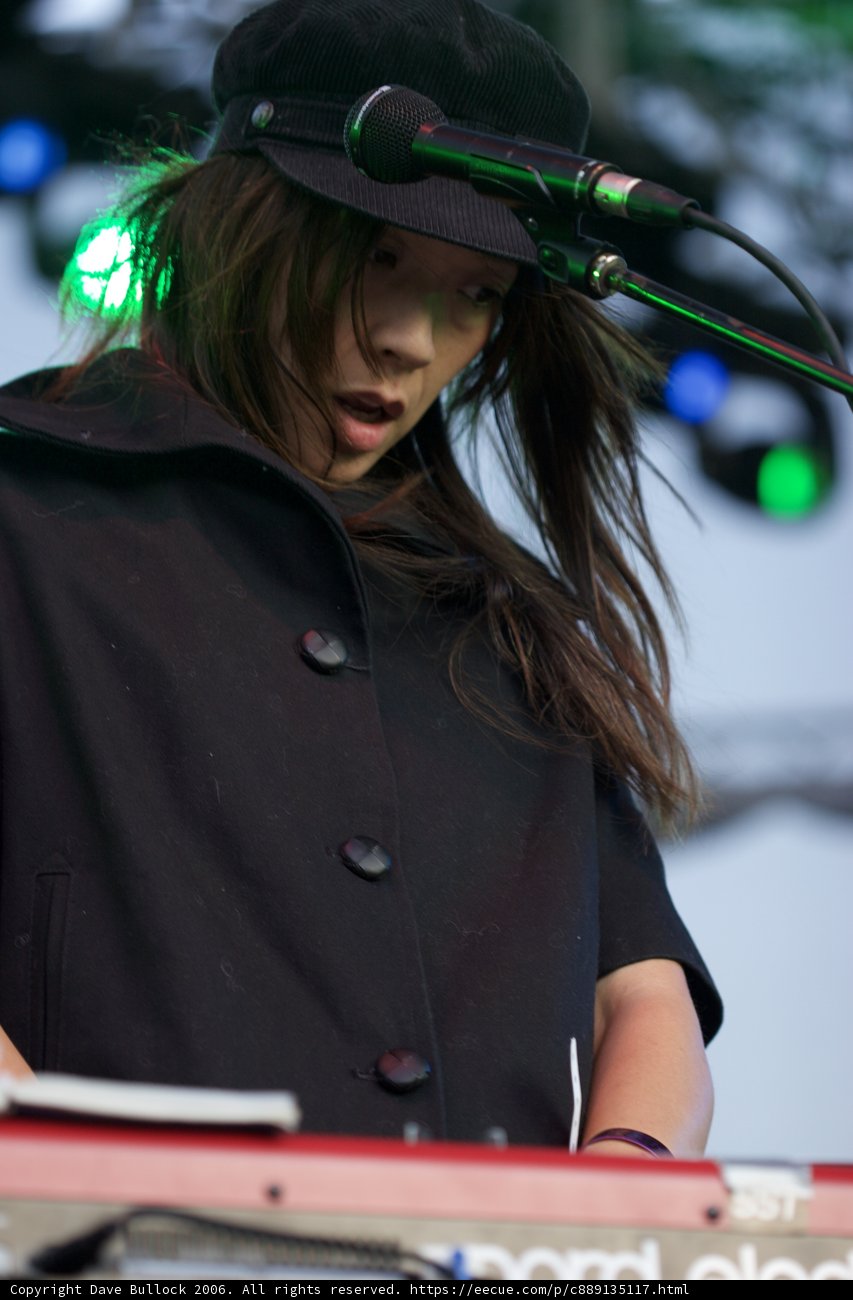 Kazu Makino Performing in Black Coat