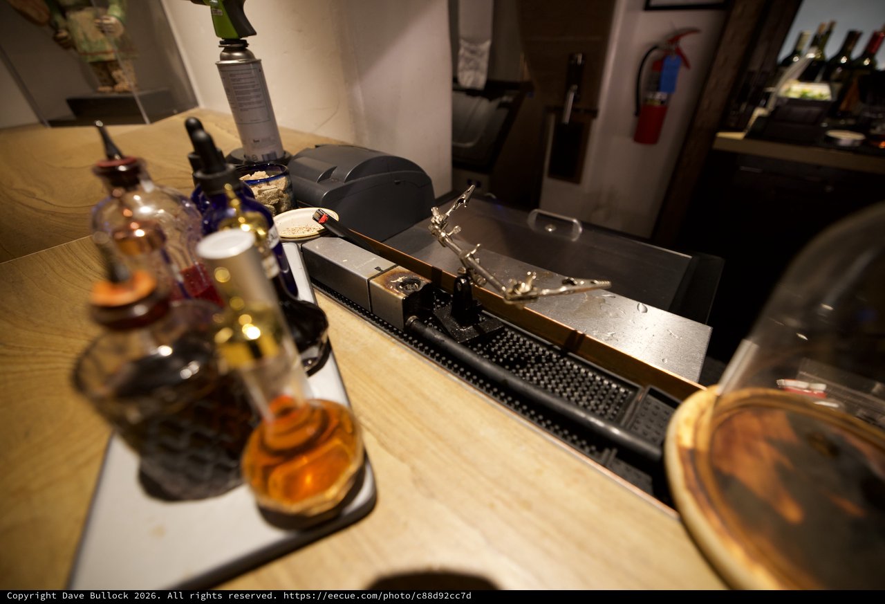 Vintage Turntable and Whiskey Tasting Setup
