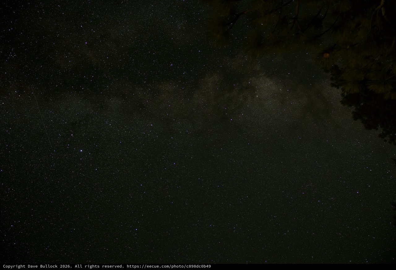 Milky Way Arches Over Mount Lassen Wilderness Night Sky