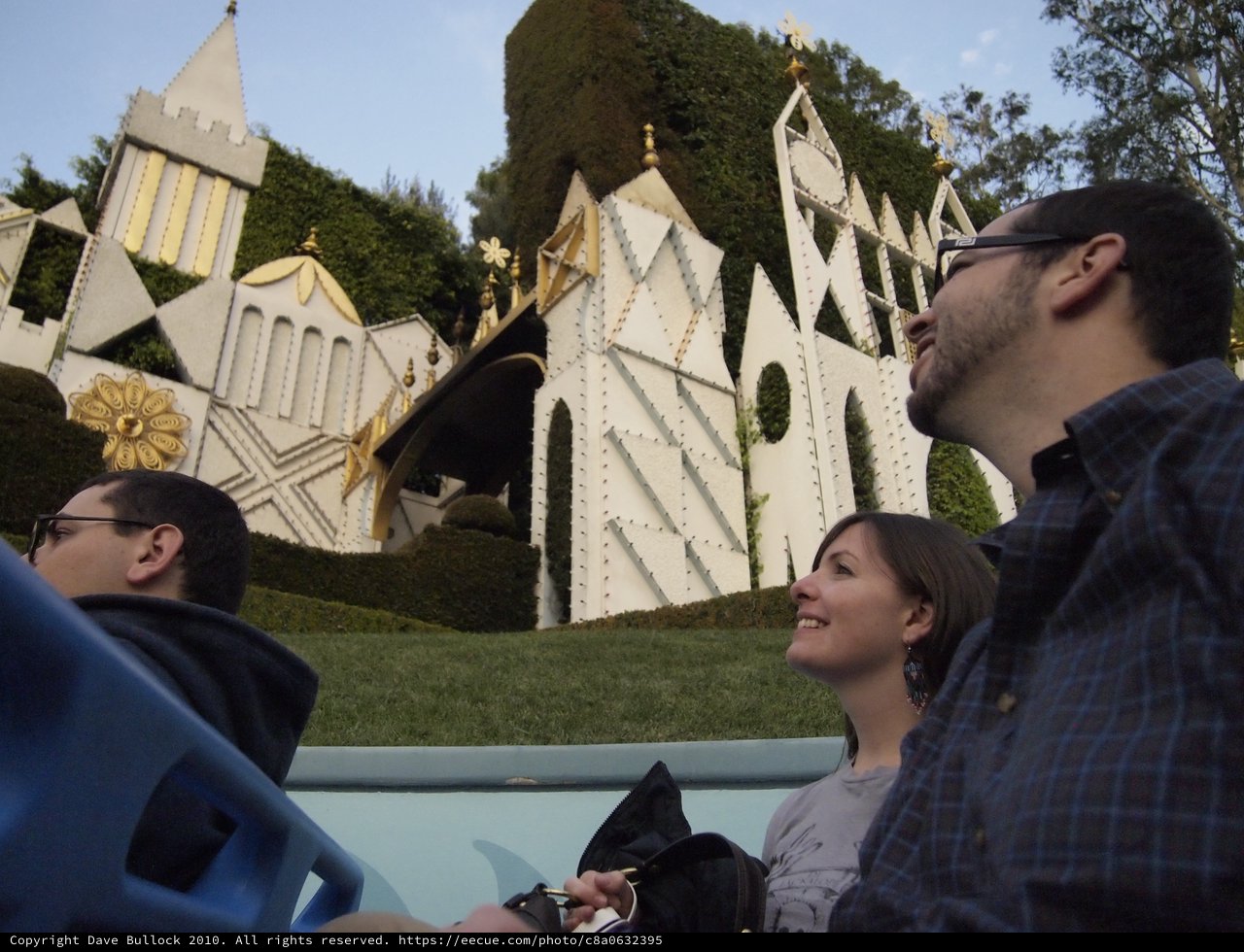 Friends Riding It's a Small World at Disneyland