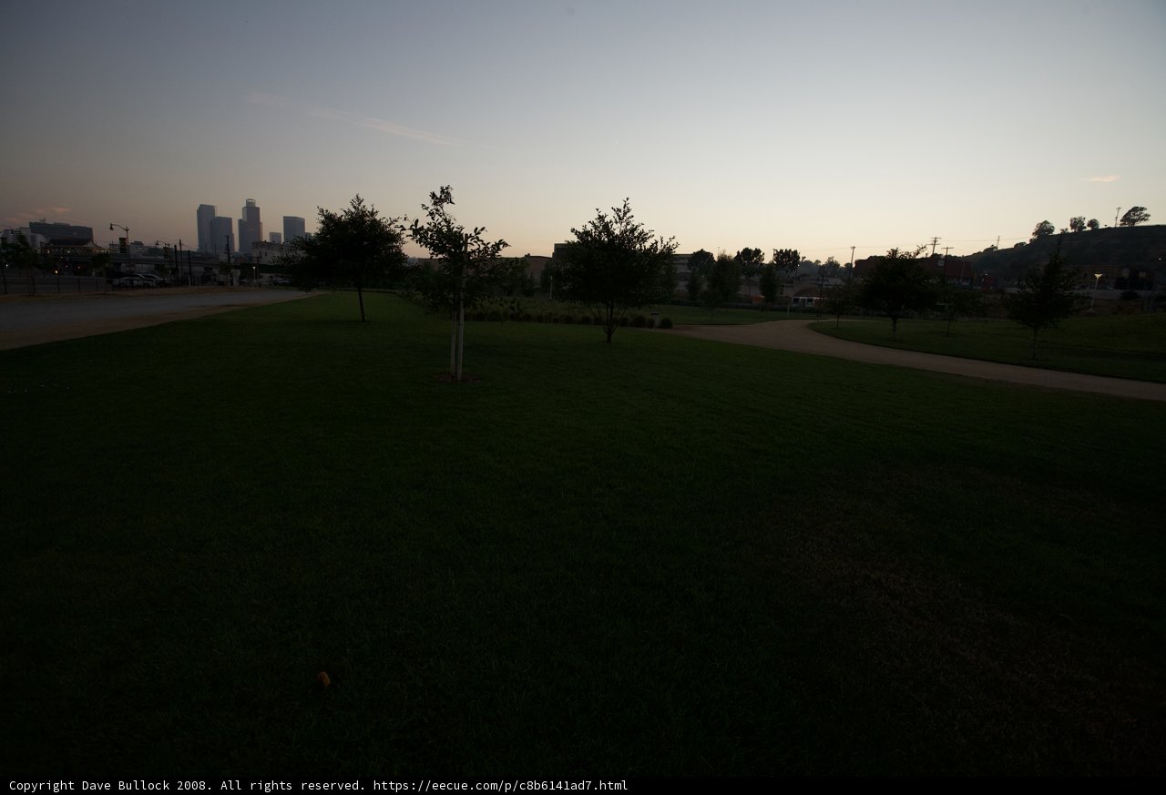 Sunset over the Grass Field