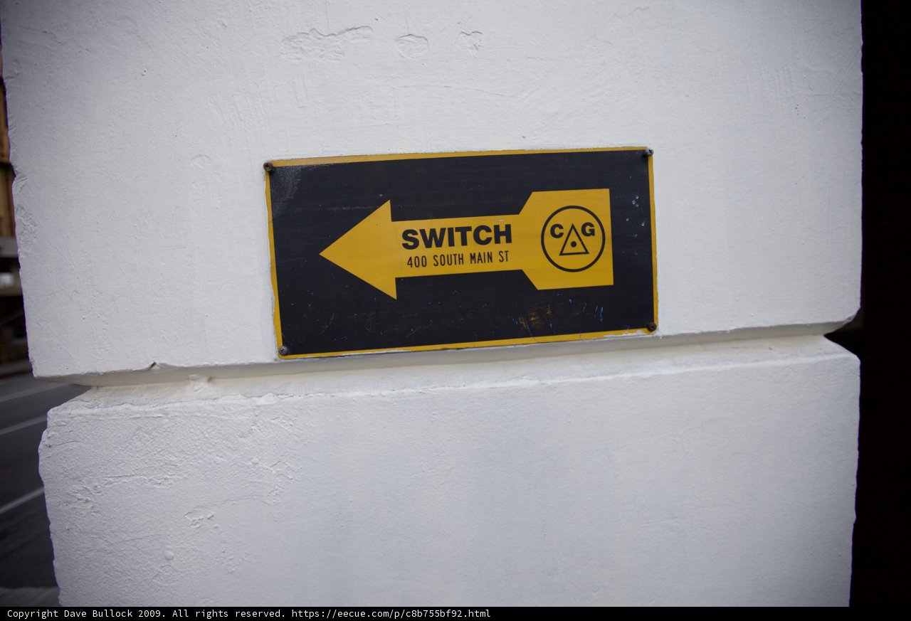 Switch Sign on Wall