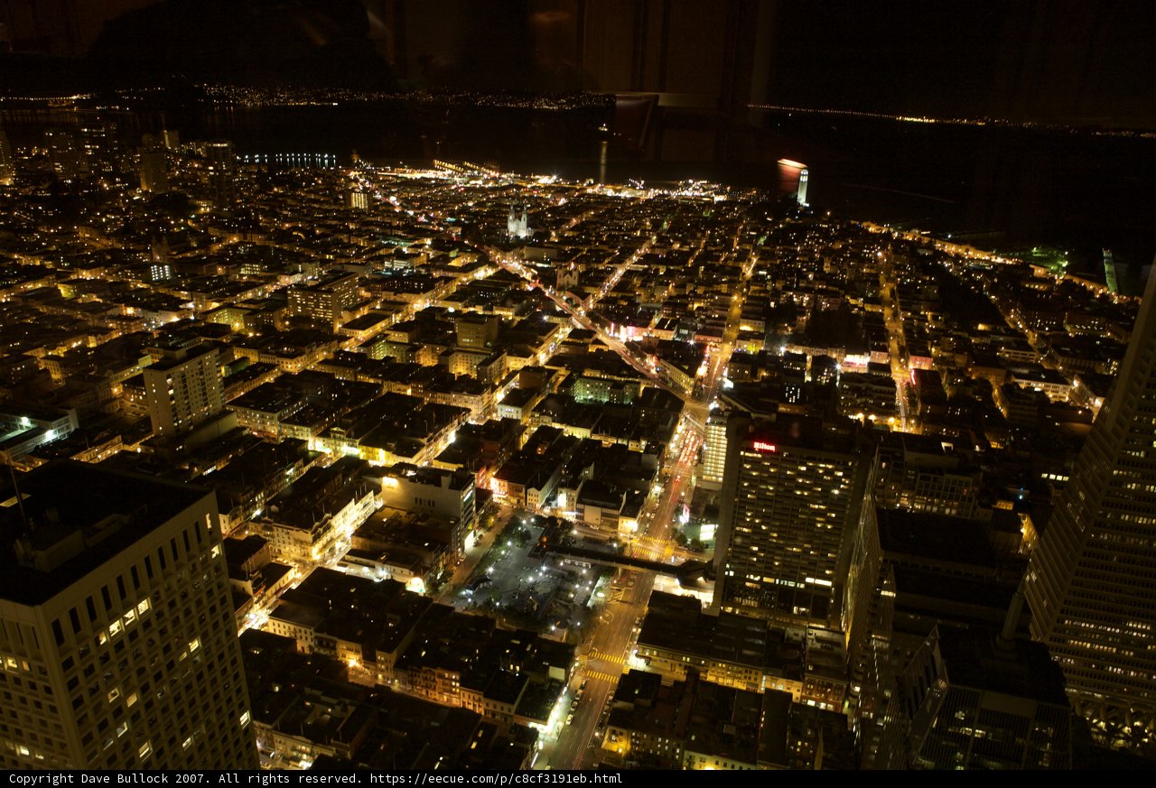 Urban Nightscape from the Top