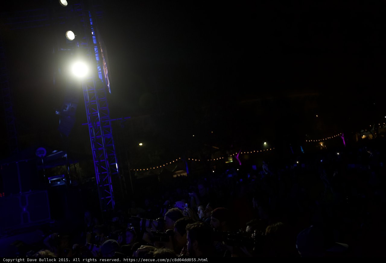 Photo Pit Dark Silhouettes Spotlight Stage Scaffolding