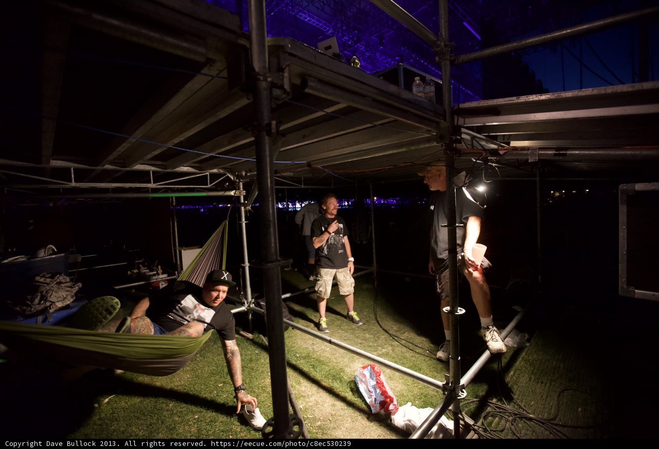 Night-time camping with friends