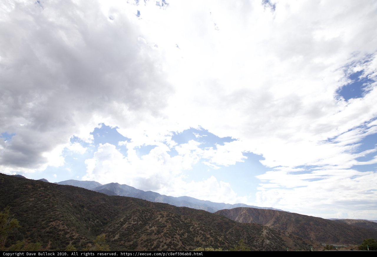 Cumulus Clouds Over Angeles Crest
