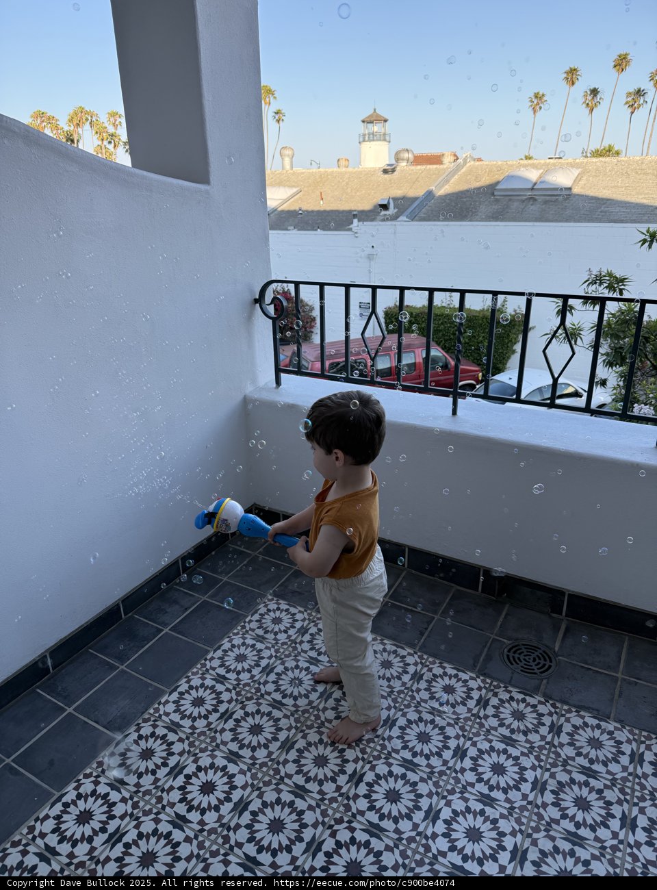 Bubble Magic on the Balcony