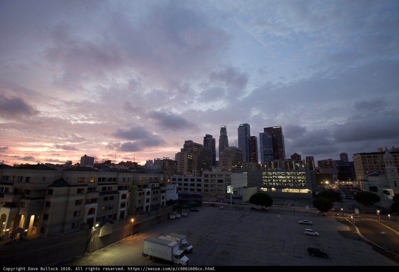 Sunset over Downtown Los Angeles