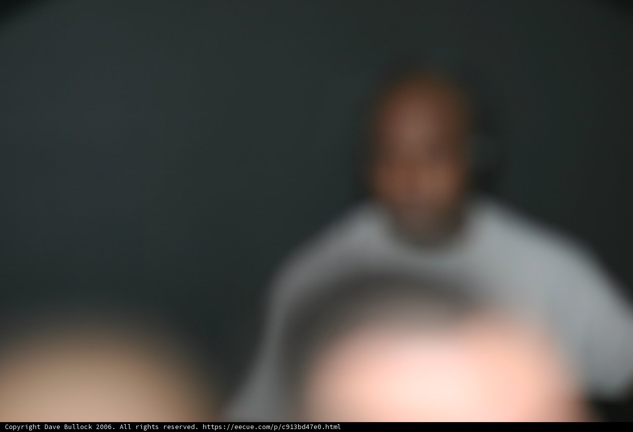Blurry Portrait of a Man in a Dark Room