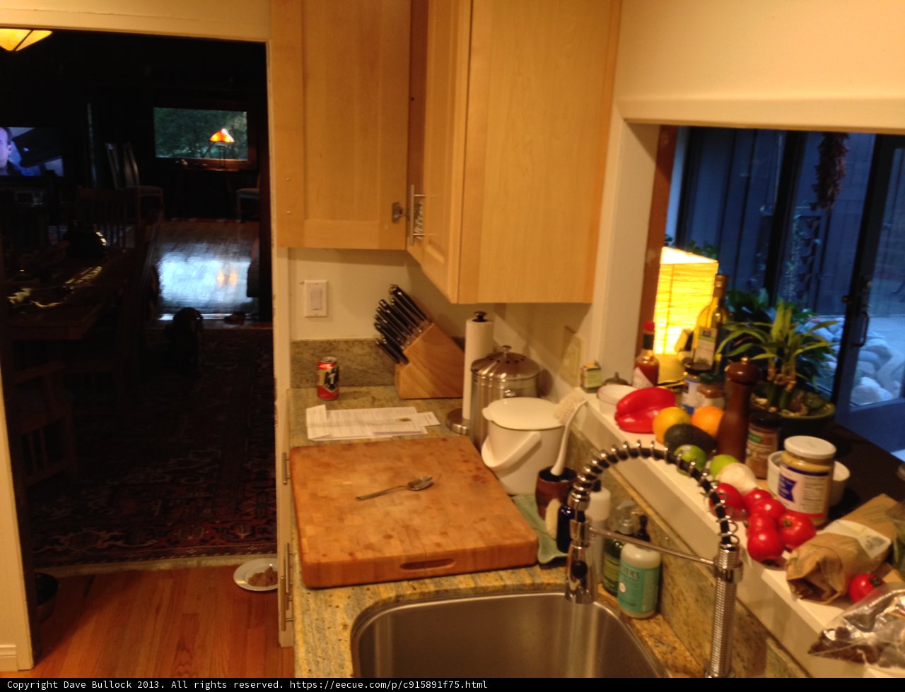 Rustic Kitchen with Natural Wood Flooring and Sink
