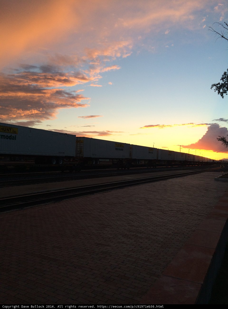 Sunset Train Tracks