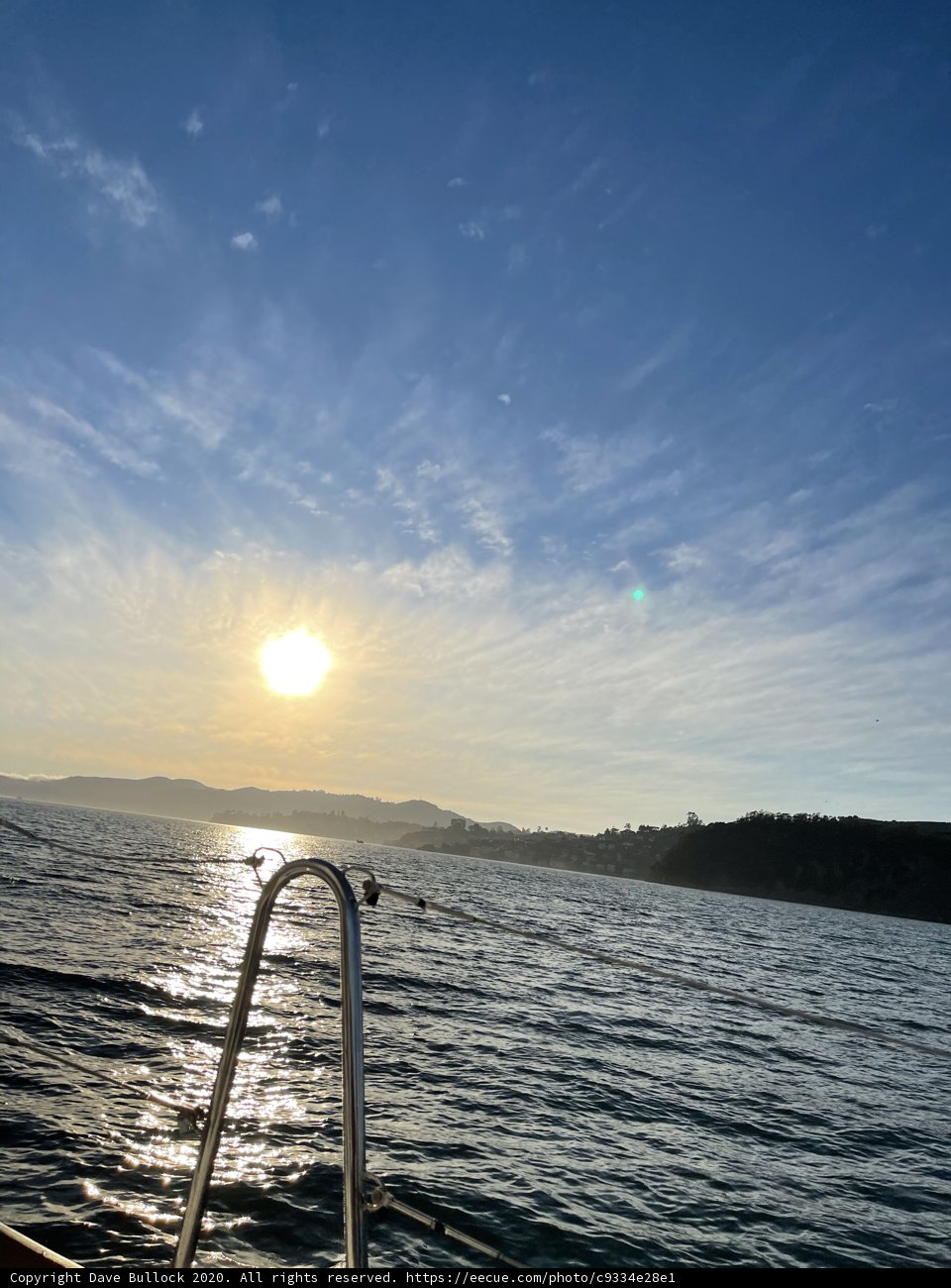 Sailboat sunset in Tiburon