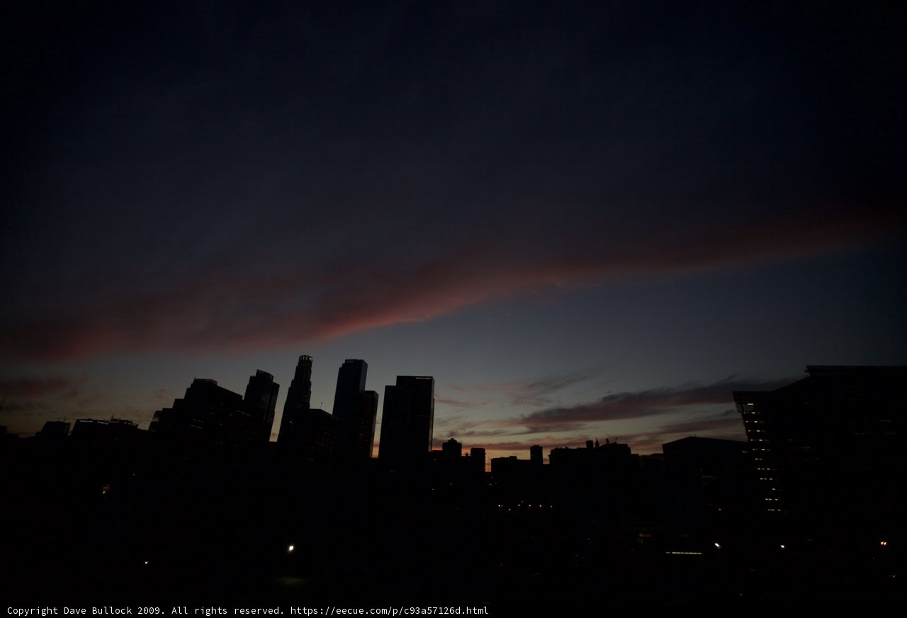 Sunset Silhouette over LA's Metropolis