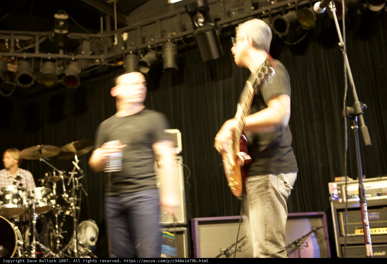 Rocking out on stage