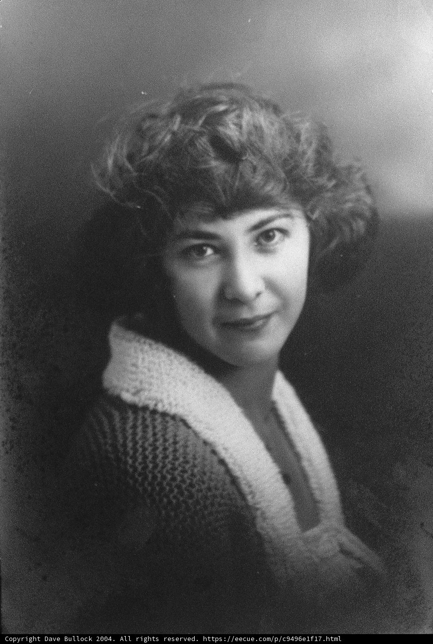 Vintage Portrait of a Happy Woman