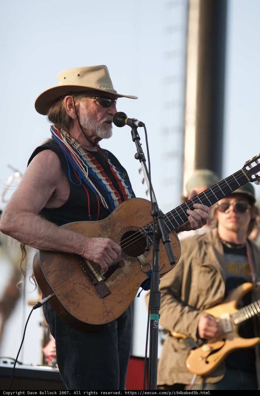 Willie Nelson rocking the Coachella stage