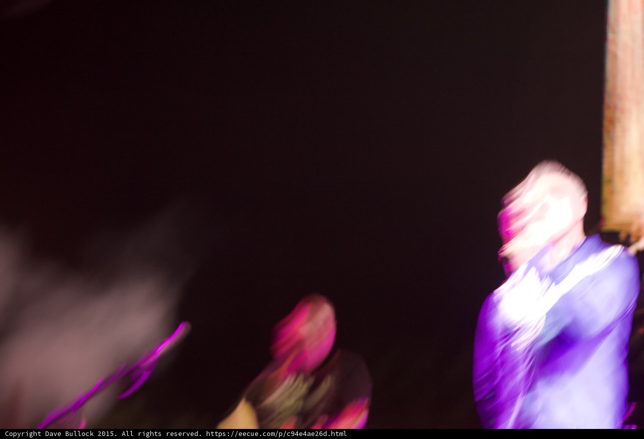 Morrissey Heavy Motion Blur Abstract Blue Shirt Bassist Dark Stage Impressionistic