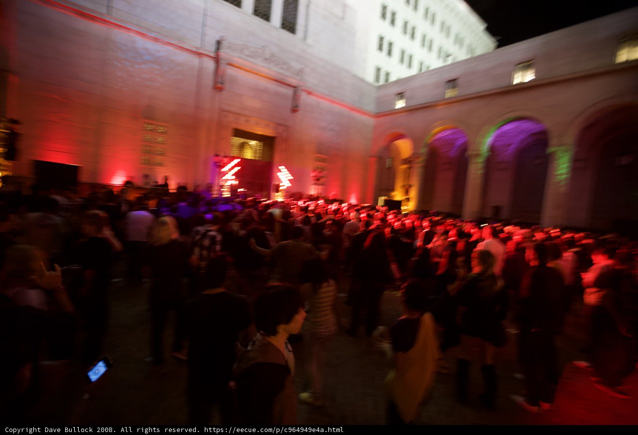 Nighttime Crowd at Urban Entertainment Venue