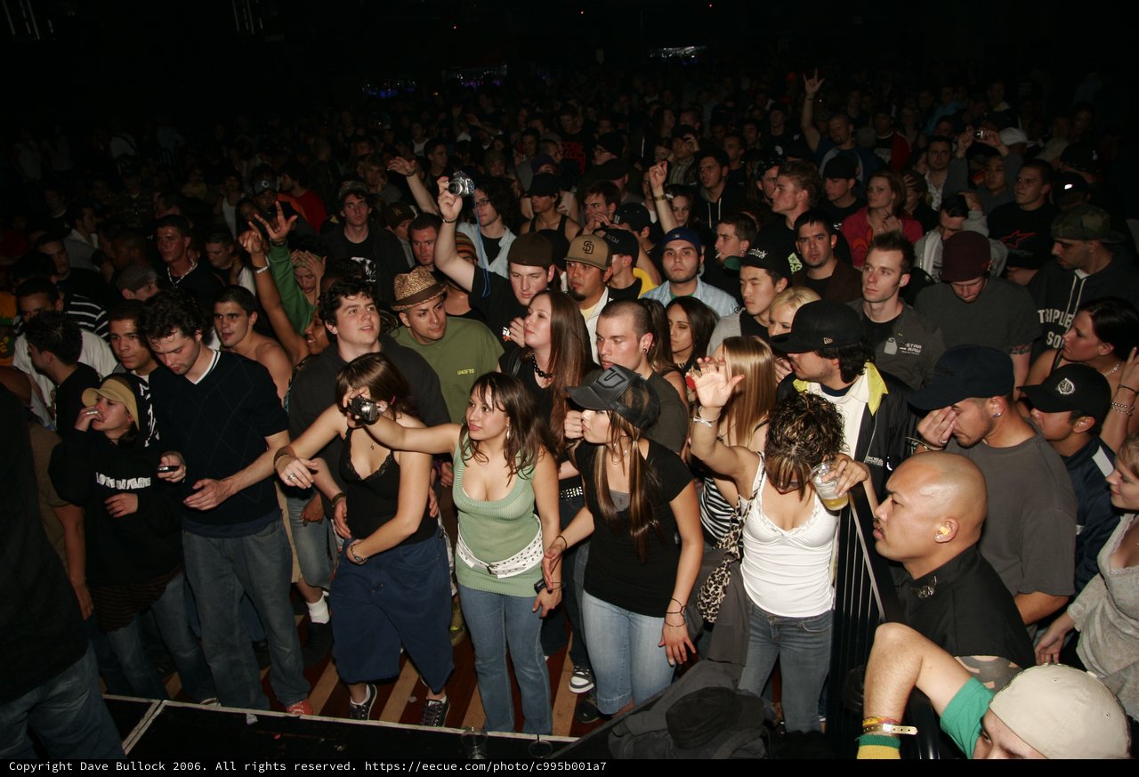Packed Concert Crowd at Indoor Music Venue 2006
