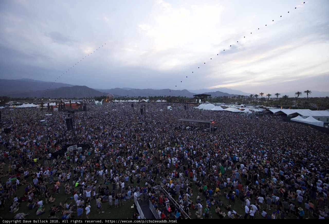 Concert Crowd Takes Over the Hill