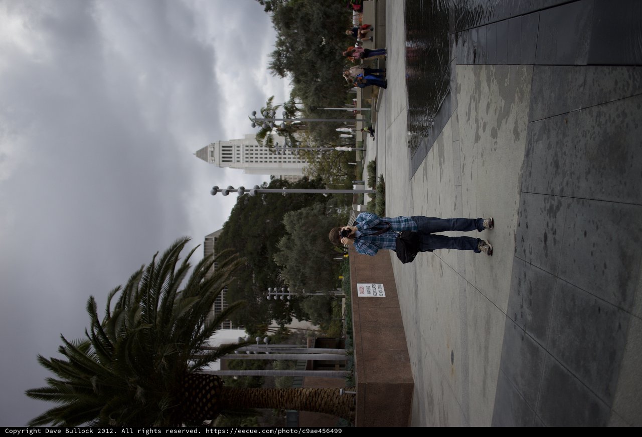 Photographer Captures LA City Hall on Overcast Day