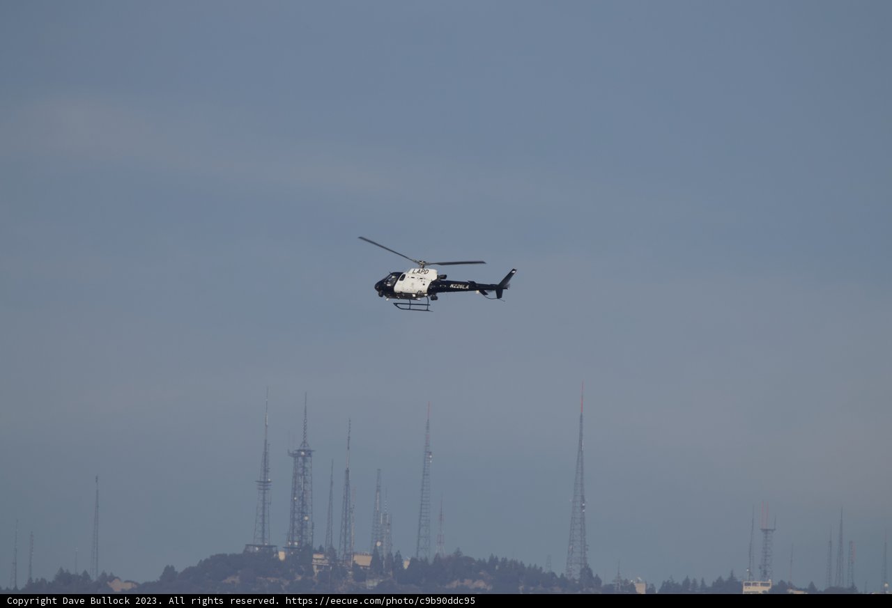 Soaring Majesty: A Helicopter Over El Sereno, 2023