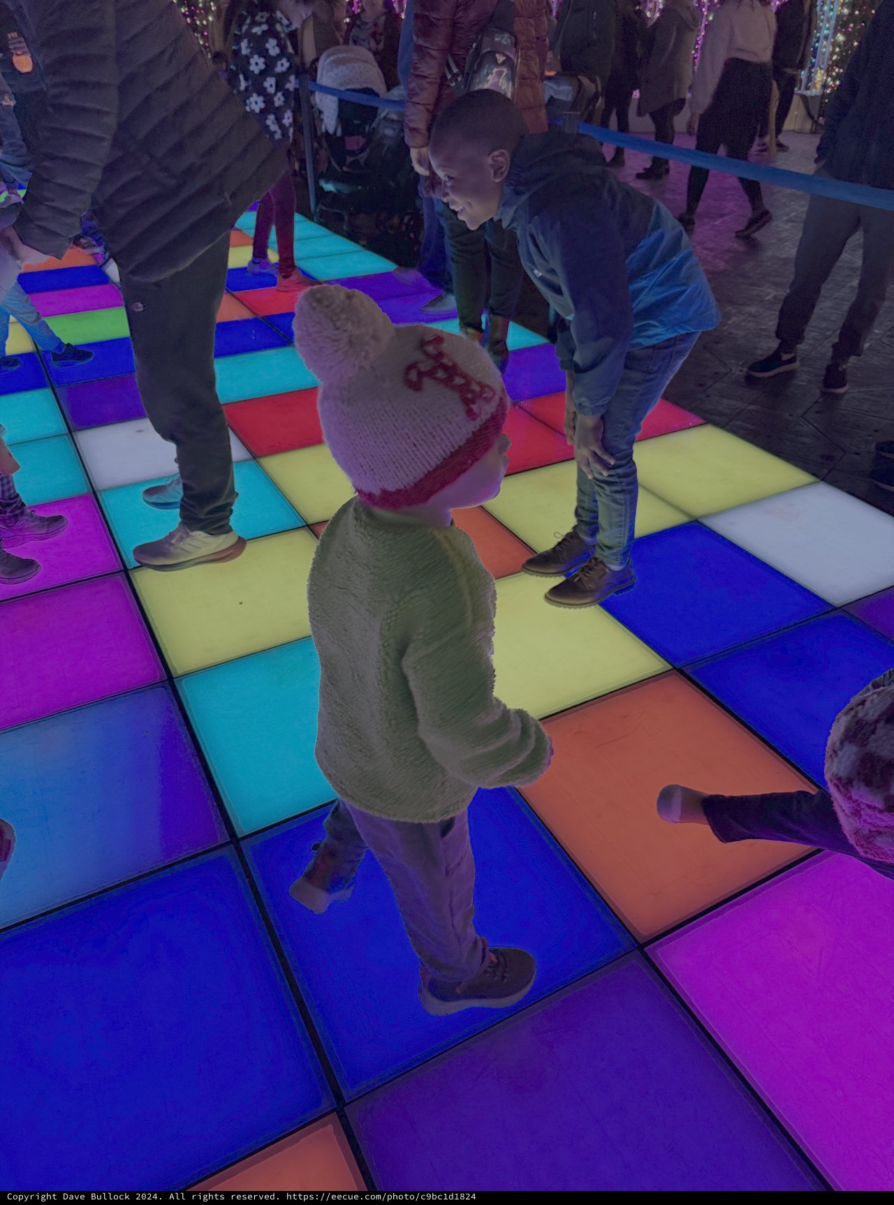 Children Playing on Interactive LED Floor Display