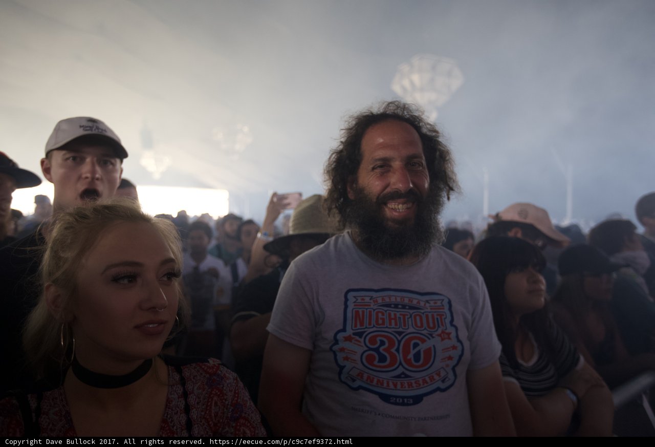 Man with Beard in Coachella Crowd